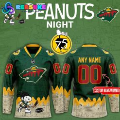 Minnesota Wild 75th Anniversary of Peanuts Hockey Jersey