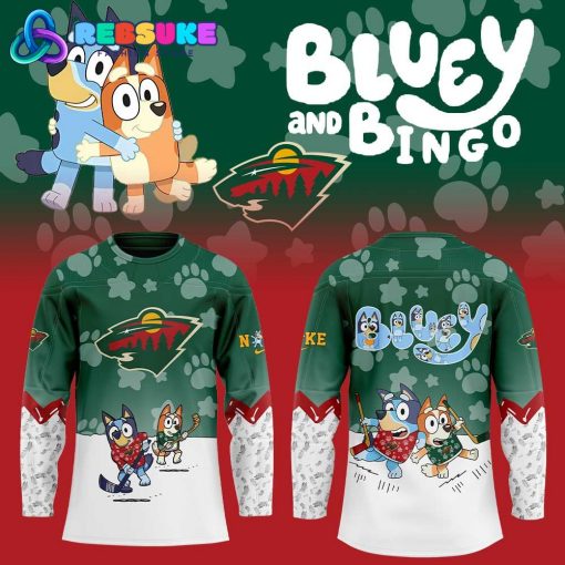 Minnesota Wild Bluey and Bingo Hockey Jersey