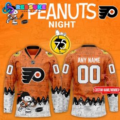 Philadelphia Flyers 75th Anniversary of Peanuts Hockey Jersey