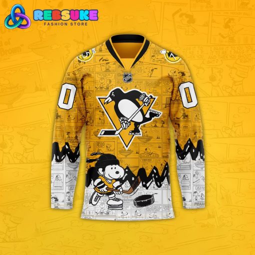 Pittsburgh Penguins 75th Anniversary of Peanuts Hockey Jersey