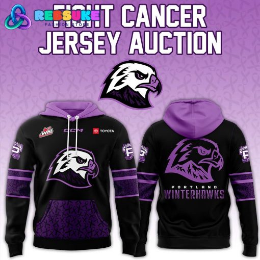 Portland Winterhawks Fight Cancer Hoodie Set