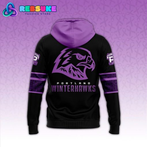 Portland Winterhawks Fight Cancer Hoodie Set