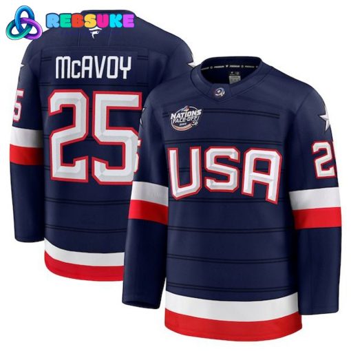 USA Hockey 4 Nations Face-Off Charlie McAvoy #25 Hockey Jersey