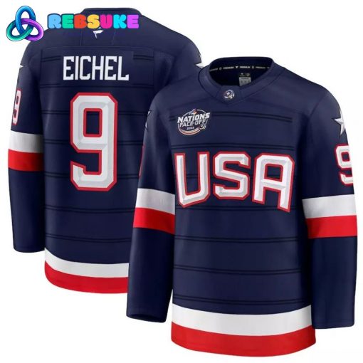 USA Hockey 4 Nations Face-Off Jack Eichel #9 Hockey Jersey