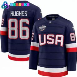 USA Hockey 4 Nations Face-Off Jack Hughes #86 Hockey Jersey