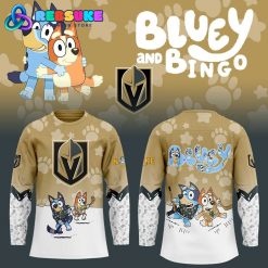 Vegas Golden Knights Bluey and Bingo Hockey Jersey