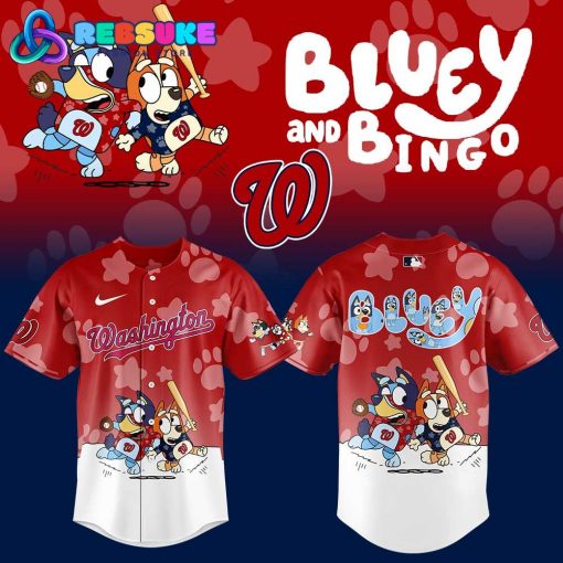 Washington Nationals Bluey and Bingo Baseball Jersey