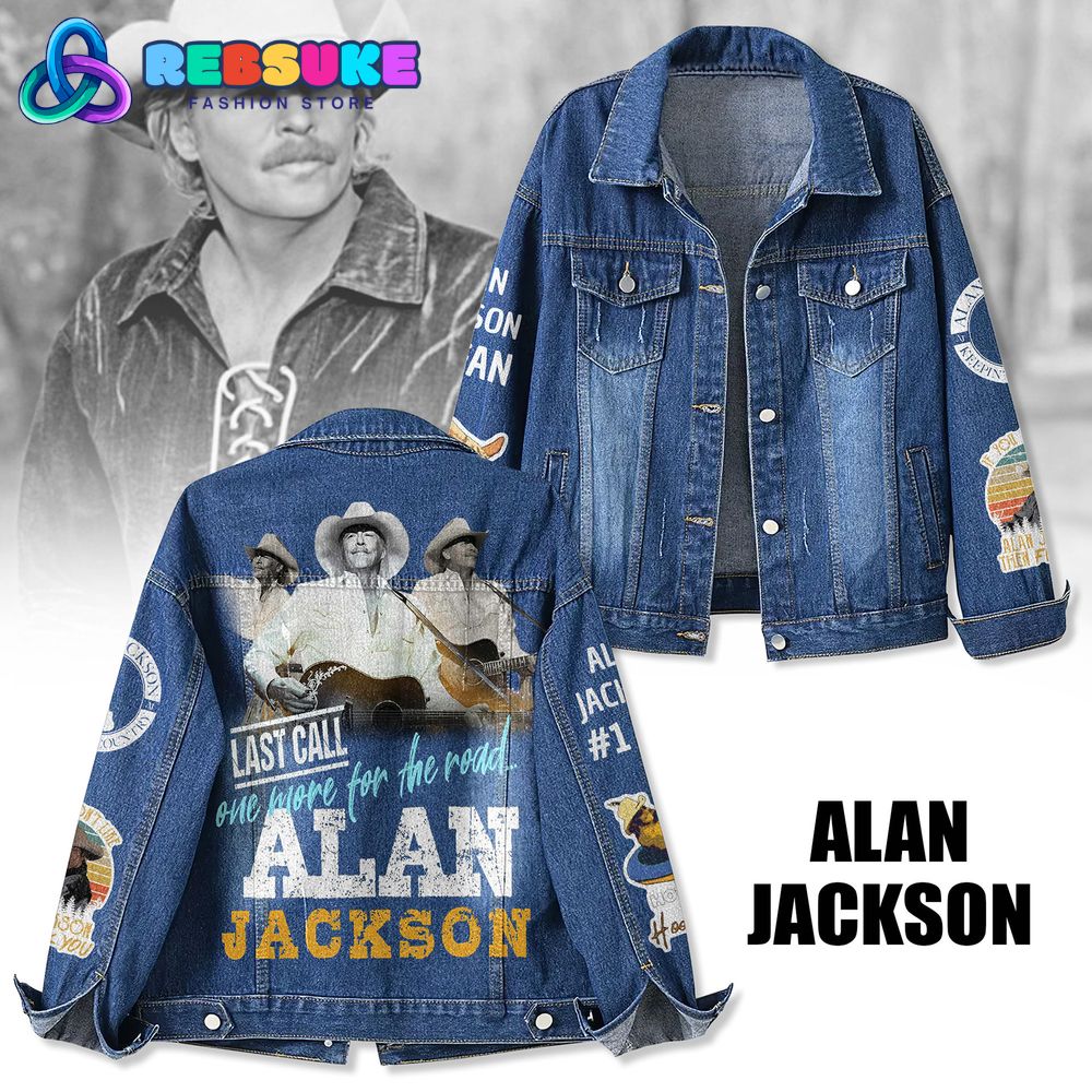 Alan Jackson Last Call One More For The Road Denim Jacket Alan Jackson Last Call One More For The Road Denim Jacket