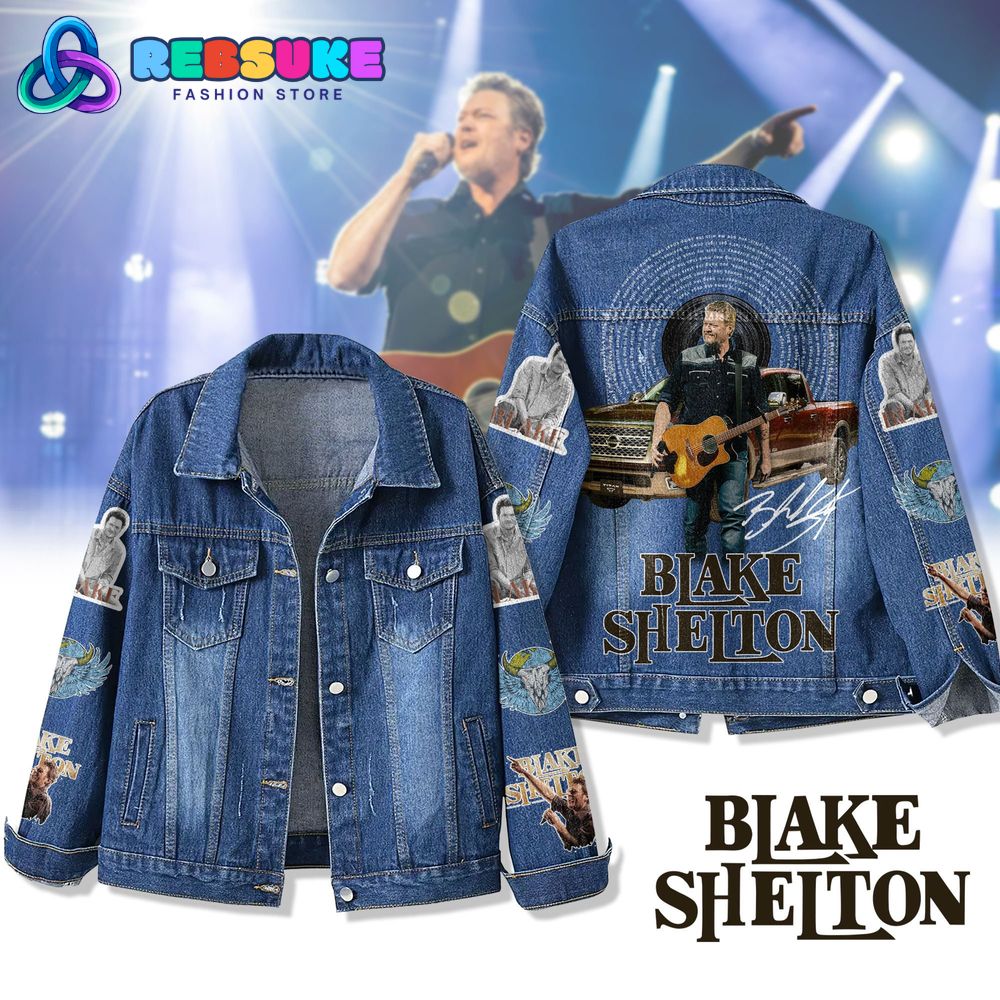 Blake Shelton American Country Singer Denim Jacket Blake Shelton American Country Singer Denim Jacket