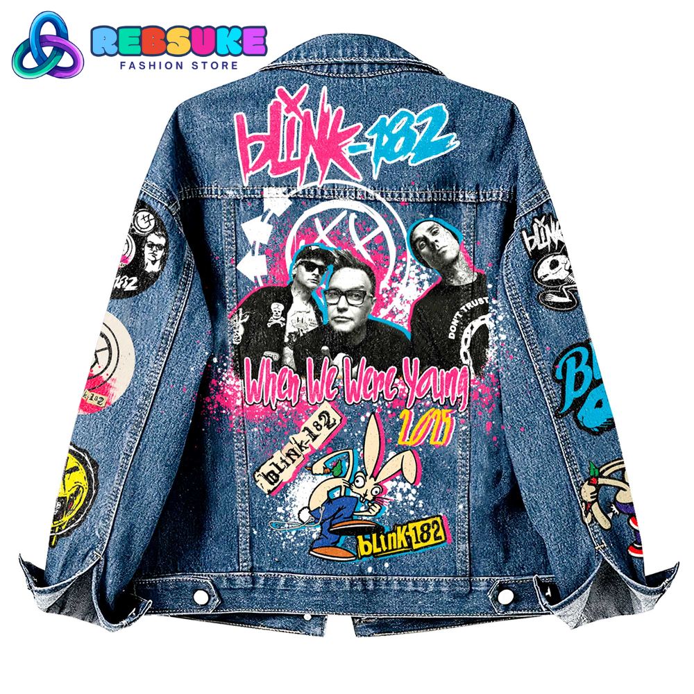 Blink-182 When We Were Young Festival 2025 Denim Jacket Blink-182 When We Were Young Festival 2025 Denim Jacket