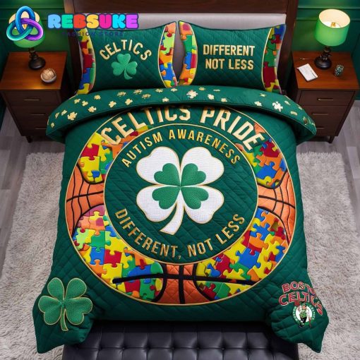 Boston Celtics Happy Autism Awareness 2025 Bedding Set