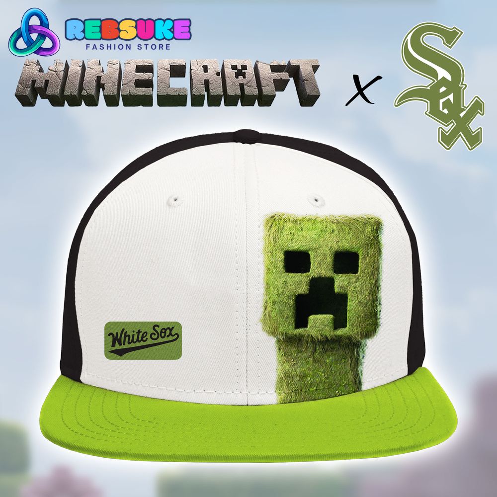 Chicago White Sox x Minecraft 2025 Limited Snapback Hat Chicago White Sox x Minecraft 2025 Limited Snapback Hat