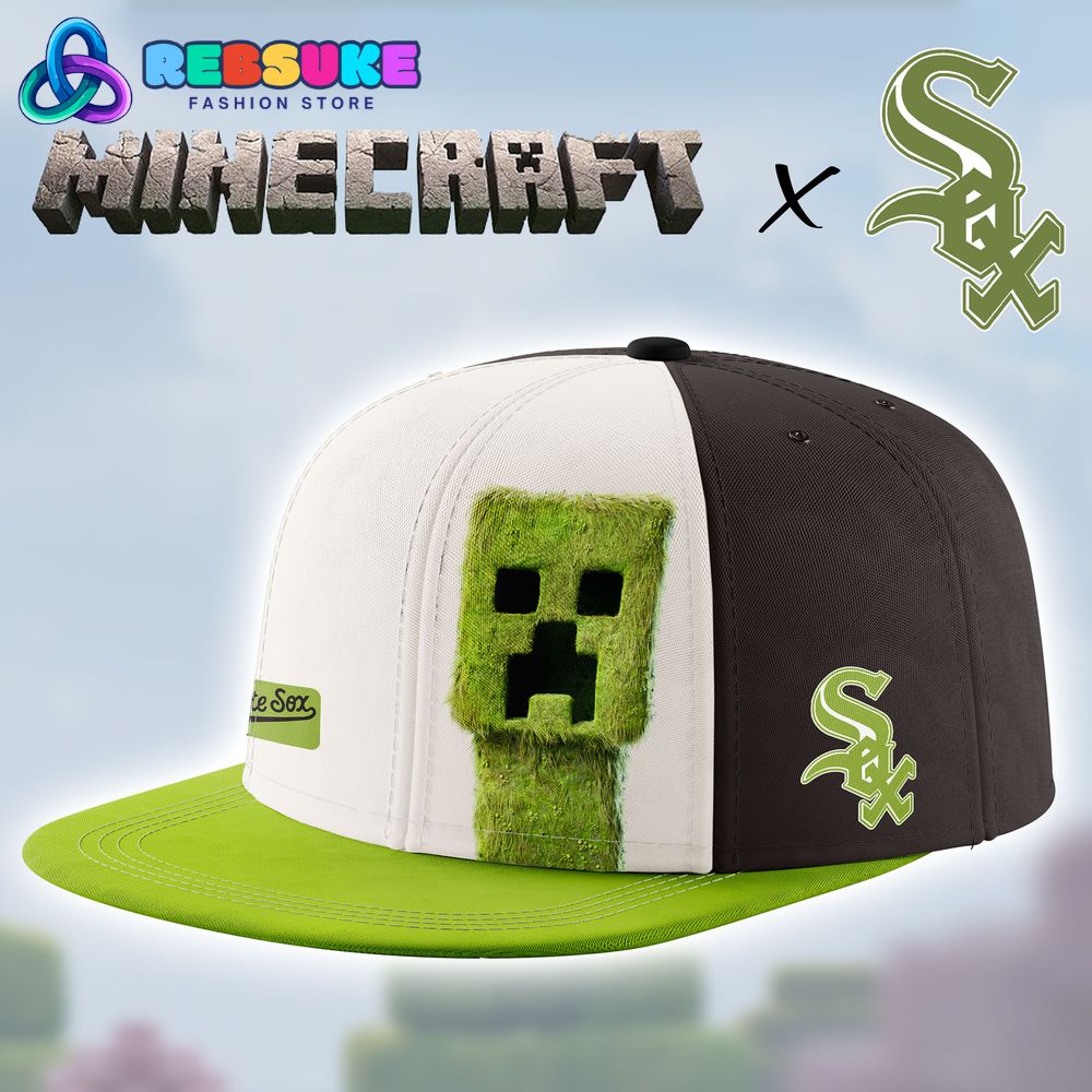 Chicago White Sox x Minecraft 2025 Limited Snapback Hat Chicago White Sox x Minecraft 2025 Limited Snapback Hat