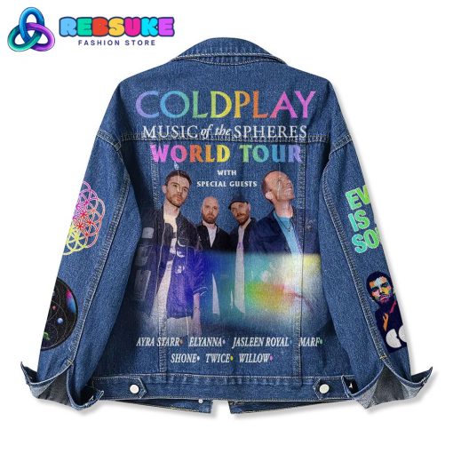 Coldplay Music Of The Spheres World Tour 2025 Denim Jacket