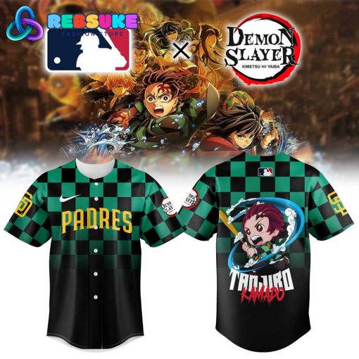 San Diego Padres x Demon Slayer MLB Collab Baseball Jersey