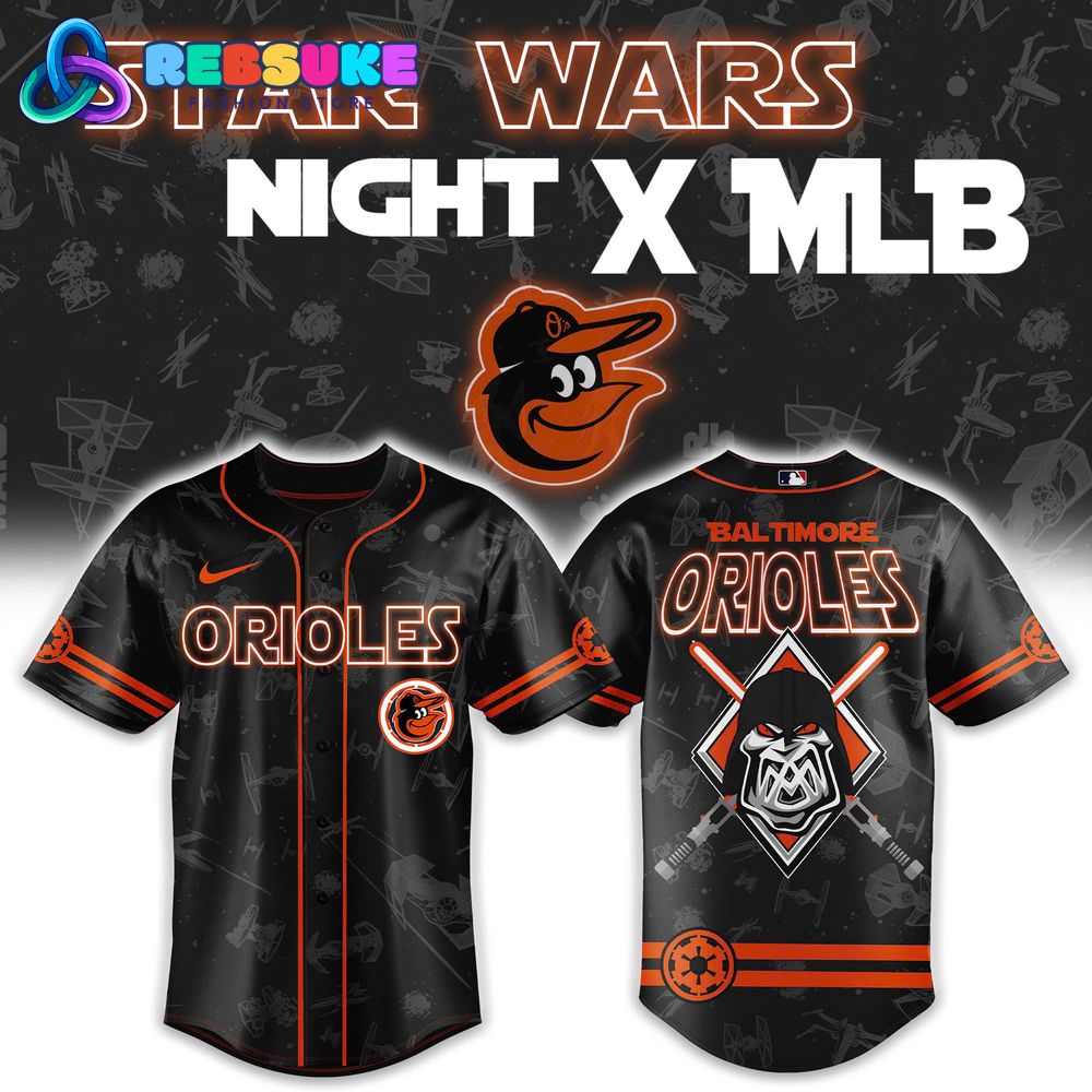 Star Wars Night x MLB Baltimore Orioles Baseball Jersey Star Wars Night x MLB Baltimore Orioles Baseball Jersey