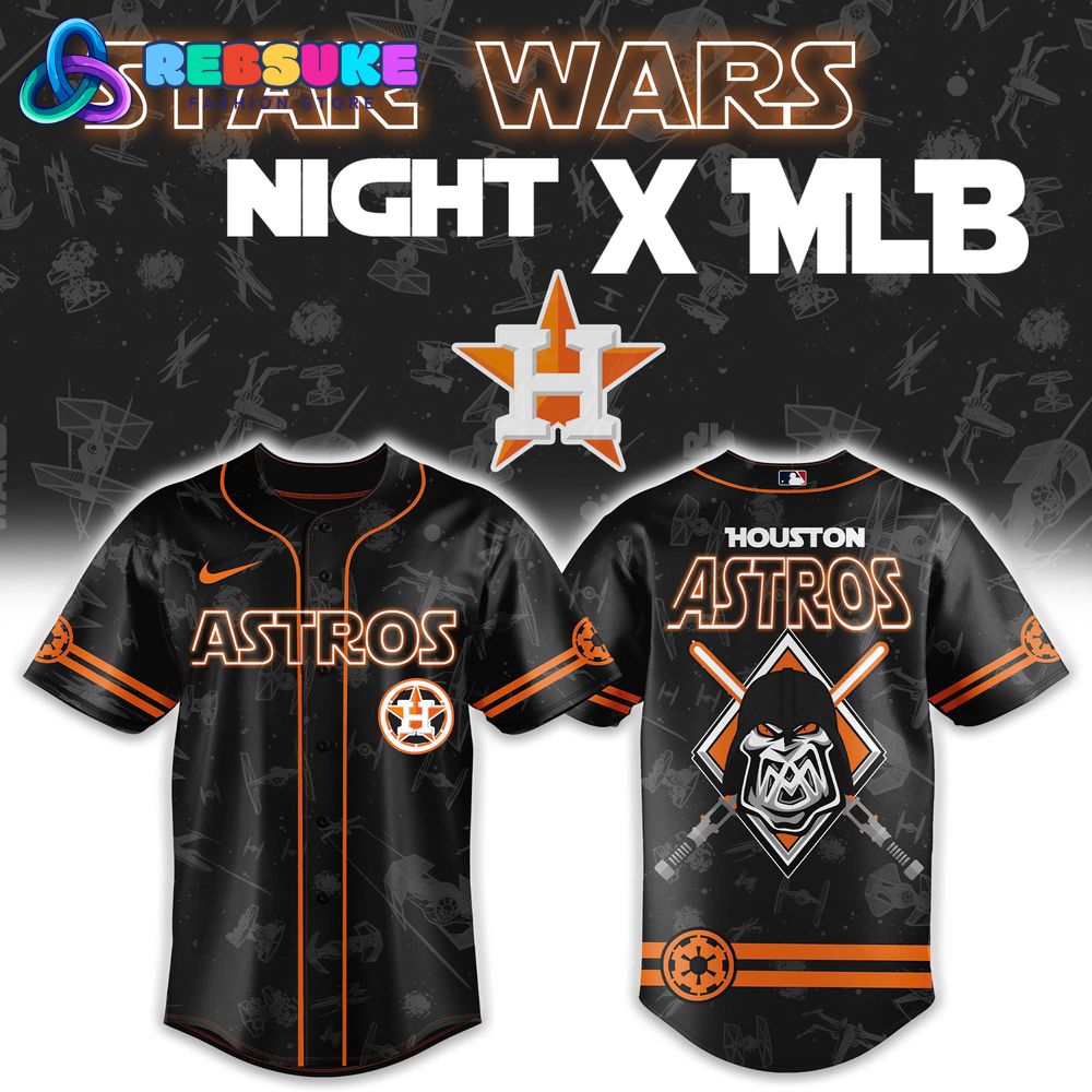 Star Wars Night x MLB Houston Astros Baseball Jersey Star Wars Night x MLB Houston Astros Baseball Jersey