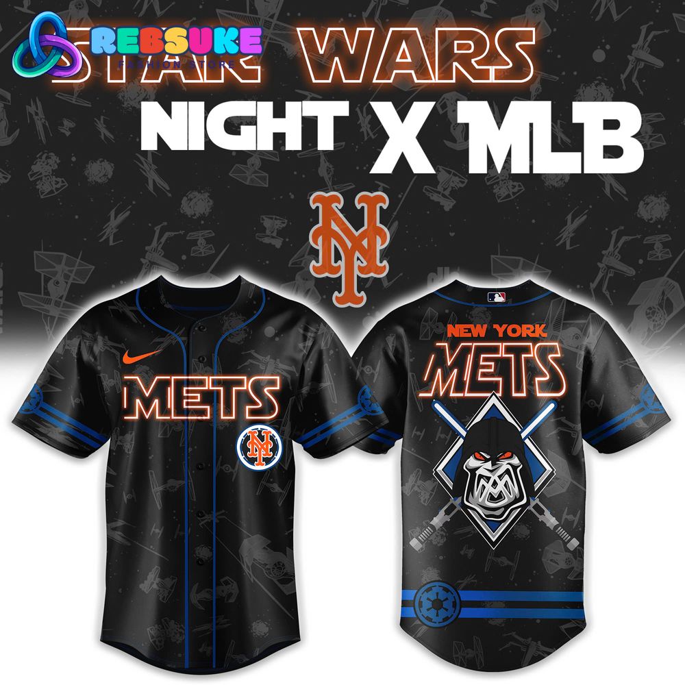 Star Wars Night x MLB New York Mets Baseball Jersey Star Wars Night x MLB New York Mets Baseball Jersey