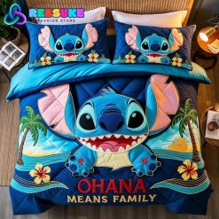 Stitch Disney Ohana Means Family Bedding Set