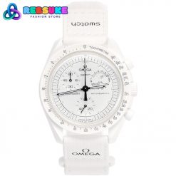 Swatch x Omega Bioceramic Moonswatch Mission To Moonphase Snoopy White