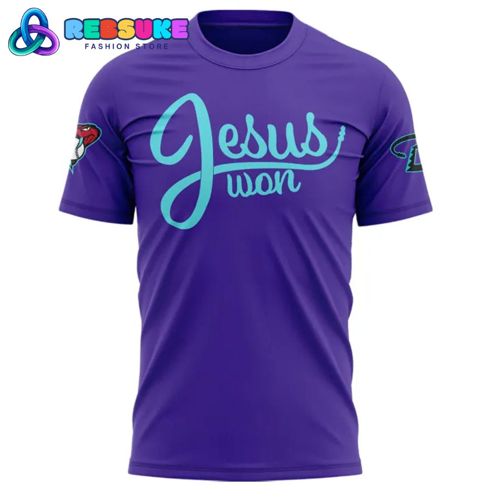 Arizona Diamondbacks 2025 City Connect x Jesus Won Shirt Arizona Diamondbacks 2025 City Connect x Jesus Won Shirt