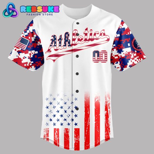 Athletics MLB x The 4Th Of July x Military Jersey 2025