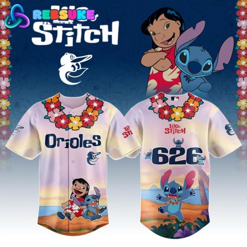 Baltimore Orioles MLB x Lilo and Stitch New 2025 Jersey