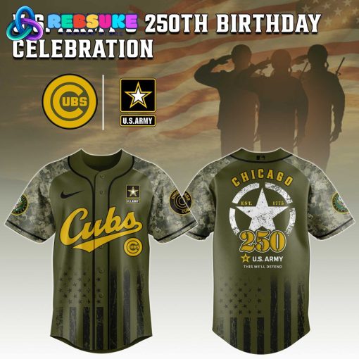 Chicago Cubs MLB x U.S. Army 250th Birthday Celebration Jersey