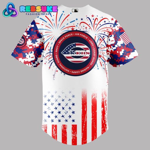 Cincinnati Reds MLB x The 4th of July x Military Jersey 2025