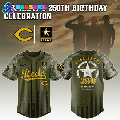 Cincinnati Reds MLB x U.S. Army 250th Birthday Celebration Jersey