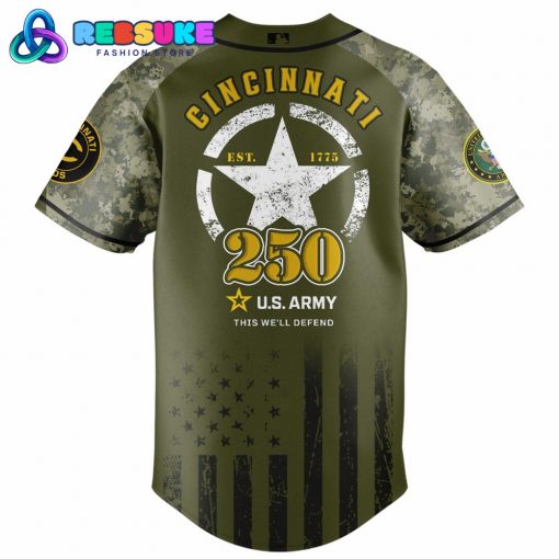 Cincinnati Reds MLB x U.S. Army 250th Birthday Celebration Jersey
