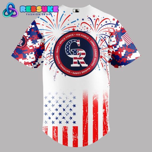 Colorado Rockies MLB x The 4th of July x Military Jersey 2025