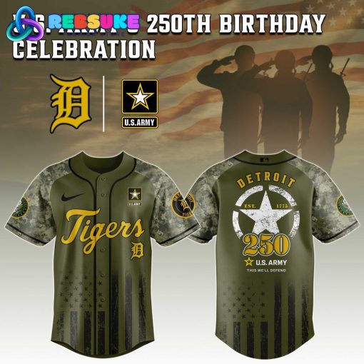 Detroit Tigers MLB x U.S. Army 250th Birthday Celebration Jersey