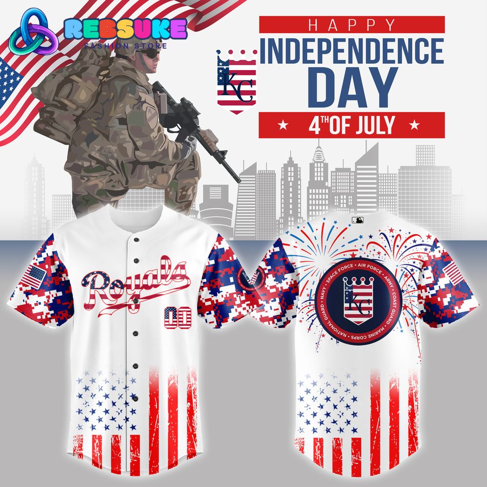 Kansas City Royals MLB x The 4th of July x Military Jersey 2025 Kansas City Royals MLB x The 4th of July x Military Jersey 2025