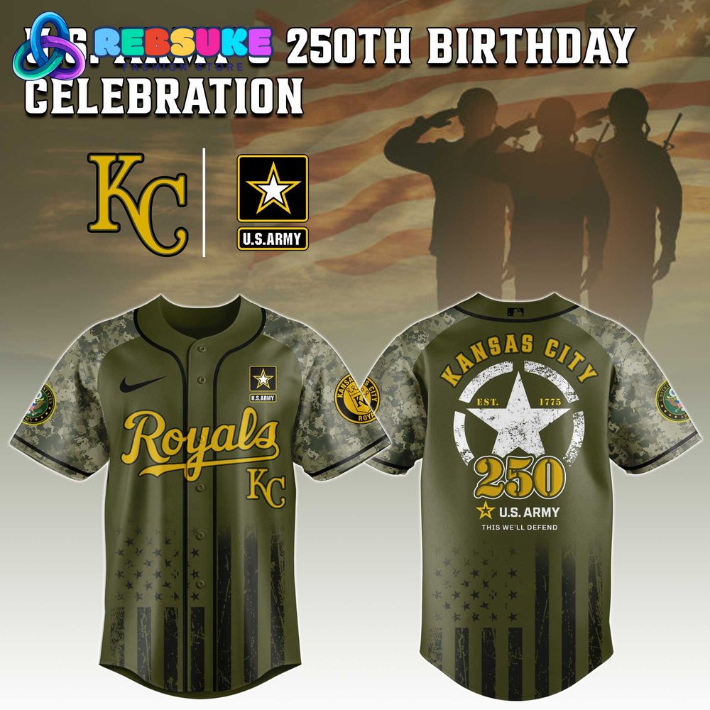 Kansas City Royals MLB x U.S. Army 250th Birthday Celebration Jersey Kansas City Royals MLB x U.S. Army 250th Birthday Celebration Jersey