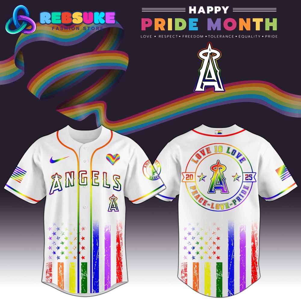 Los Angeles Angels MLB x Happy Pride Month Jersey 2025 Los Angeles Angels MLB x Happy Pride Month Jersey 2025