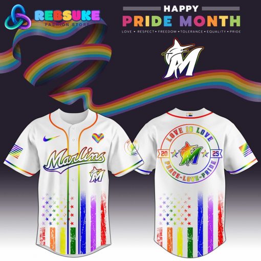 Miami Marlins MLB x Happy Pride Month Jersey 2025