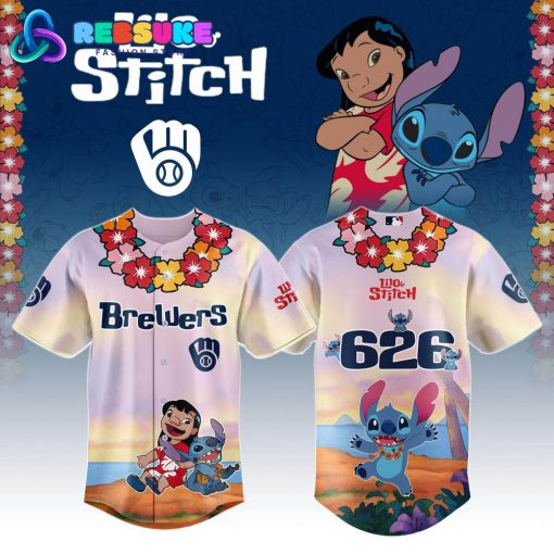 Milwaukee Brewers MLB x Lilo and Stitch New 2025 Jersey