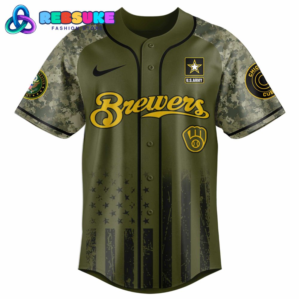 Milwaukee Brewers MLB x U.S. Army 250th Birthday Celebration Jersey Milwaukee Brewers MLB x U.S. Army 250th Birthday Celebration Jersey