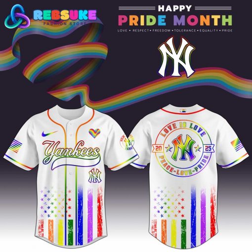 New York Yankees MLB x Happy Pride Month Jersey 2025