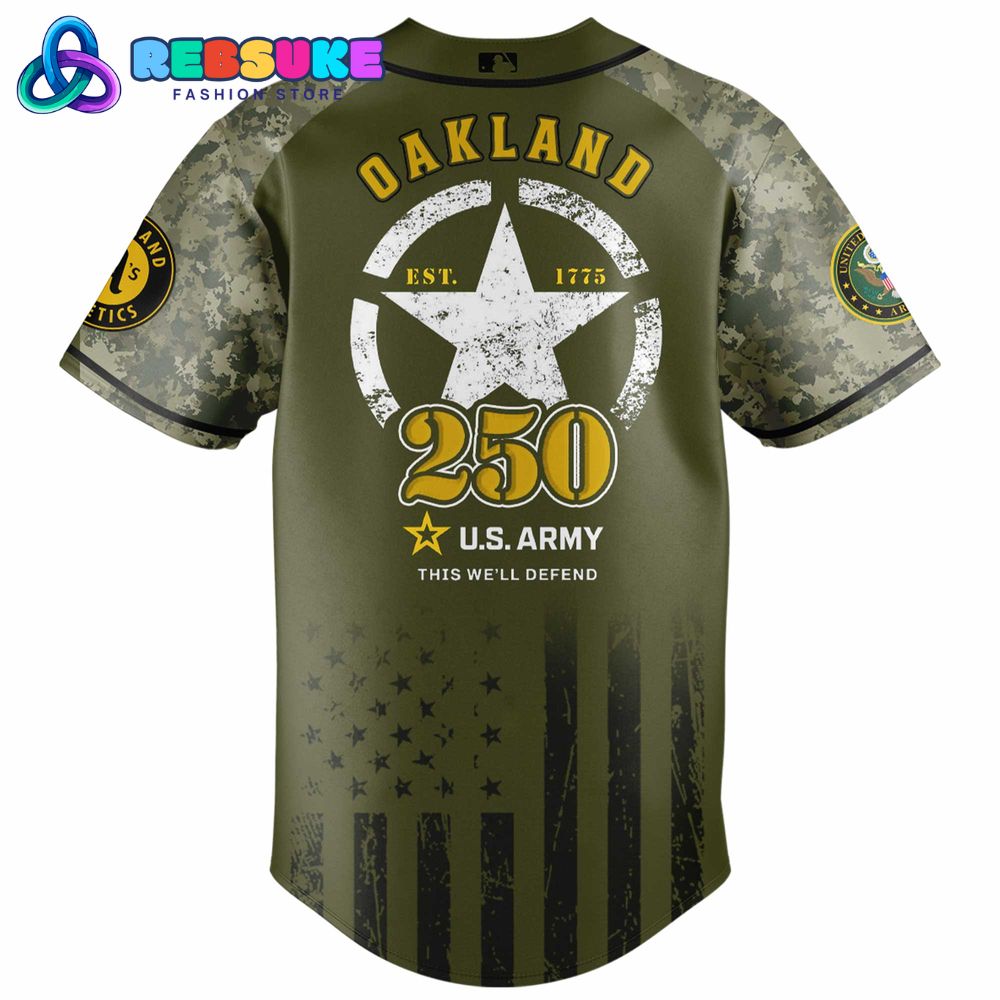 Oakland Athletics MLB x U.S. Army 250th Birthday Celebration Jersey Oakland Athletics MLB x U.S. Army 250th Birthday Celebration Jersey