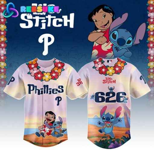Philadelphia Phillies MLB x Lilo and Stitch New 2025 Jersey