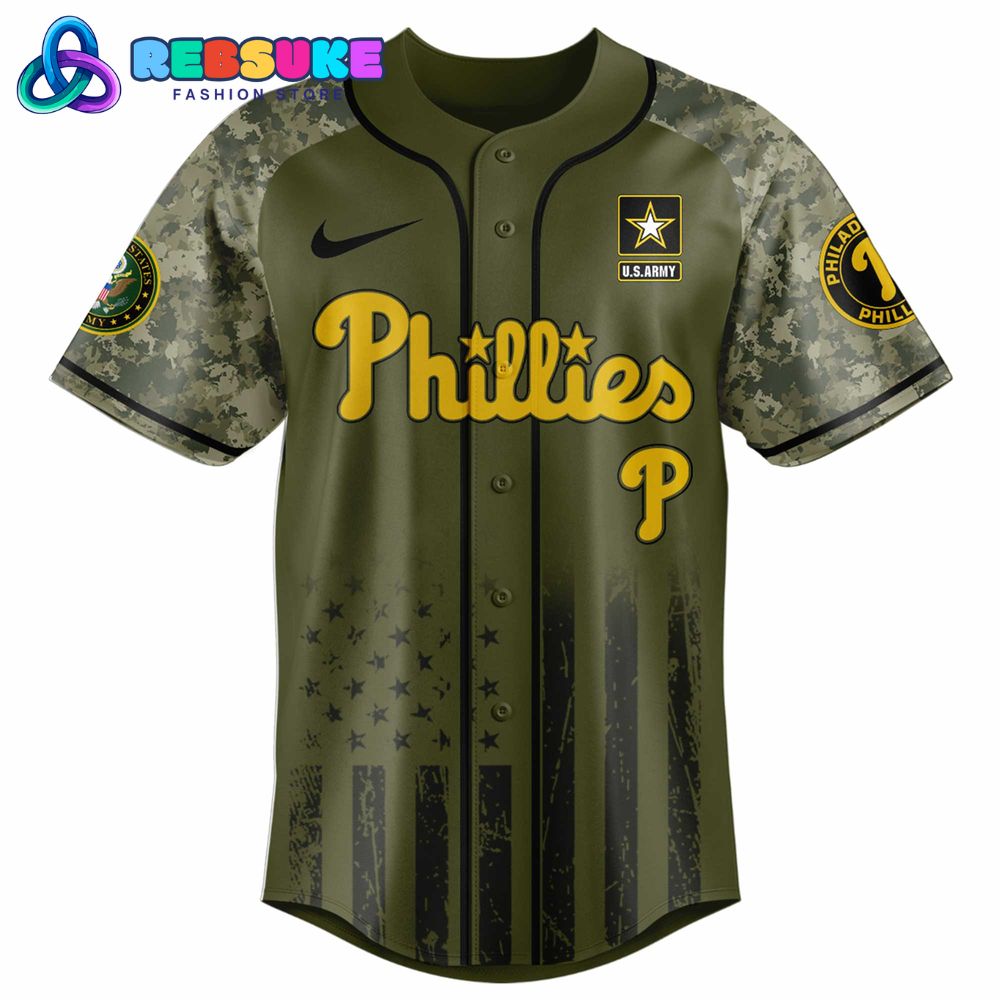 Philadelphia Phillies MLB x U.S. Army 250th Birthday Celebration Jersey Philadelphia Phillies MLB x U.S. Army 250th Birthday Celebration Jersey