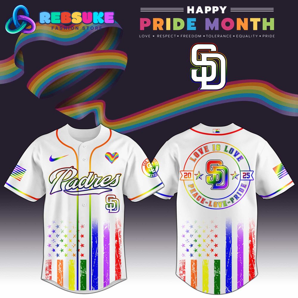 San Diego Padres MLB x Happy Pride Month Jersey 2025 San Diego Padres MLB x Happy Pride Month Jersey 2025
