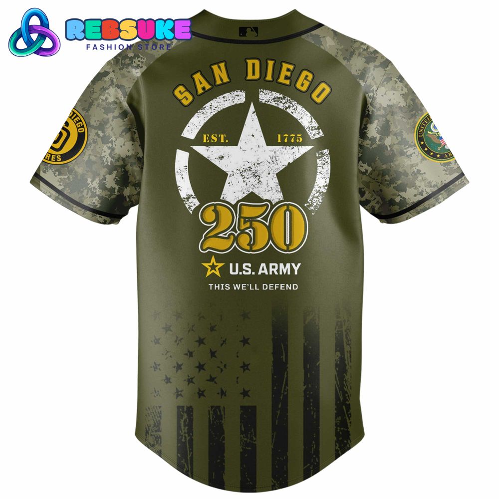 San Diego Padres MLB x U.S. Army 250th Birthday Celebration Jersey San Diego Padres MLB x U.S. Army 250th Birthday Celebration Jersey