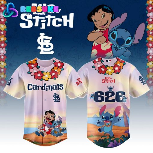 St. Louis Cardinals MLB x Lilo and Stitch New 2025 Jersey