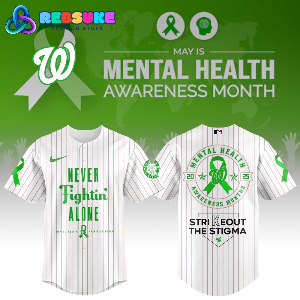 Washington Nationals MLB x Mental Health Awareness Month Jersey 2025 Washington Nationals MLB x Mental Health Awareness Month Jersey 2025