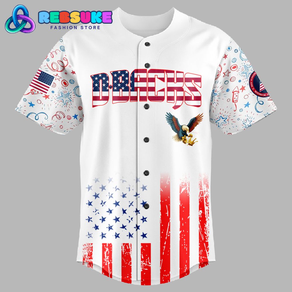 Arizona Diamondbacks MLB x 4th of July x No Kings Jersey 2025 Arizona Diamondbacks MLB x 4th of July x No Kings Jersey 2025