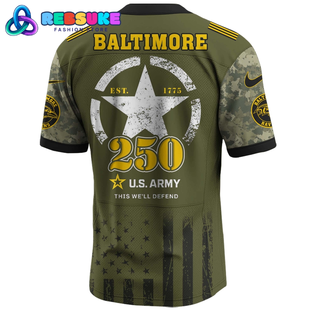 Baltimore Ravens NFL x U.S. Army 250th Birthday Celebration Jersey Baltimore Ravens NFL x U.S. Army 250th Birthday Celebration Jersey
