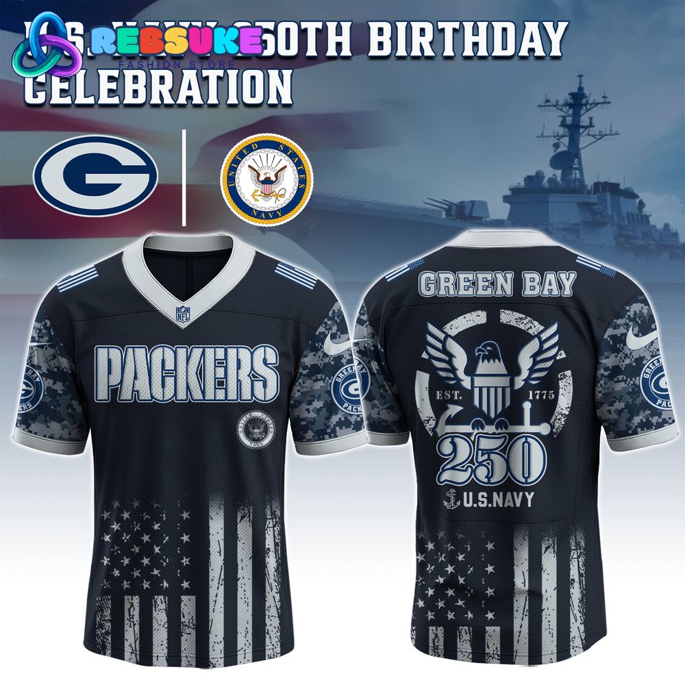 Green Bay Packers NFL x U.S. Navy 250th Birthday Celebration Jersey Green Bay Packers NFL x U.S. Navy 250th Birthday Celebration Jersey